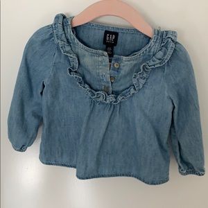 Baby Gap Denim Blouse - 6-12M